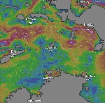 Darwin Ocean Currents Live Map